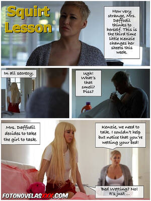 3d Porn Lesbian Captions - Squirt Lesson for Horny young Girl XXX - Porn comics