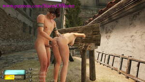 3d Sex Slave Xhamster - Slaves Of Rome Game- Sex Slave Gets Fucked in Public Pillory | xHamster