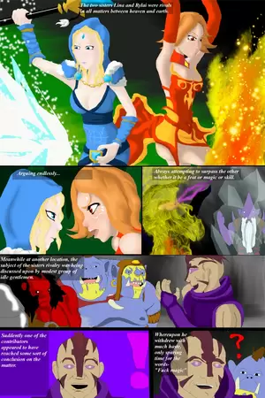 Dota 2 Porn Comic - Elkswoop Lina and Rylai (DOTA 2) porn comic