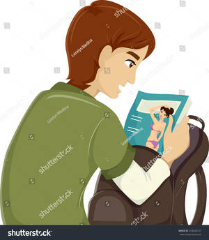 Boy Porn Magazine Cartoons - Illustration Teenage Boy Looking Adult Magazine Stock Vector (Royalty Free)  433846747 | Shutterstock