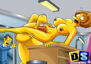 Maude Flanders Porn Animation - Toon mom Maude Flanders caught riding Homer's dick on the chair.