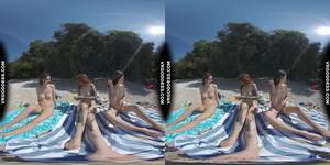 euro beach orgy - 3 Babes On Nude European Beach Mini Lesbian Outdoor Vacation Orgy Matty  Cheri Rebeka Ruby - VR Porn Video - VRPorn.com