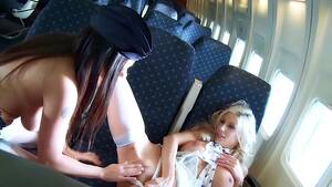 asian lesbian threesome stewardess - Up in the Air! Lesbo Pacific's First-Class Cabin Crew Kissing, Licking &  Scissoring - XVIDEOS.COM