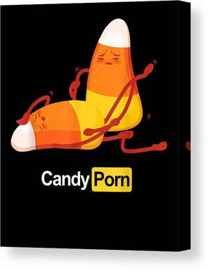 Funny Porn Art - Candy Porn Corn Pun Porno Star Funny Halloween Costume Ceramic Canvas Print  / Canvas Art by Duong Dam - Fine Art America