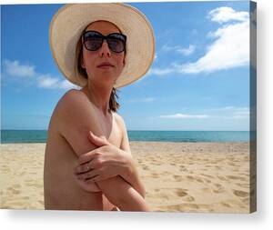 adult beach nudist image gallery - Young Girl On Nude Beach In Spain Acrylic Print by Cavan Images - Fine Art  America