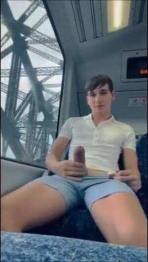 massive cock train - Jerking off big dick on train - ThisVid.com