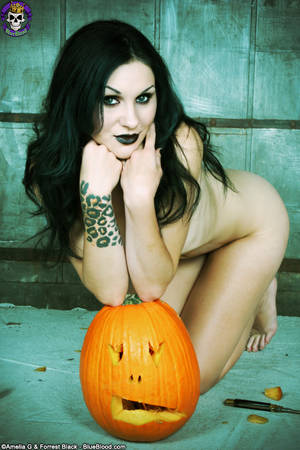 black goth sluts - Happy Halloween Morticia Nude Classic Goth