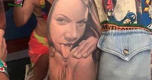 ass licking tattoo - A classy booty eating tattoo. NSFW : r/trashy