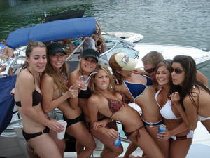 lesbians fuck on boat - two lesbians public boat dry fuck