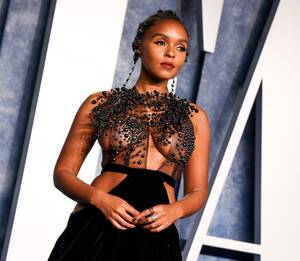 janelle juggs massive boobs - Janelle Monae Oscars Party Big Boobs See Through Top - Hot Celebs Home