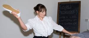 cinderella spanked - A good slipper smarts like the devil, reddens efficiently and makes a big,  scary sound. It doesn't leave much in the way of marks (good if you're off  to the ...