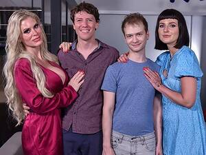 milf group tits - Big Tits MILF Casca And Her Mature Friend In Group Porn