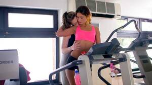 Lesbian Gym - Sporty whores are using the gym for their lustful lesbian adventures - Hell  Porno