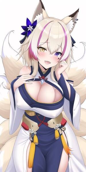 kitsune huge breasts anime - I generated a kitsune because I love kitsunes : r/NovelAi
