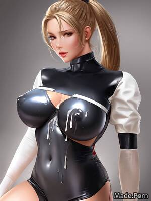 cum on tits in latex - Porn image of scandinavian latex perfect boobs cum on tits futanari woman  perfect body created by AI