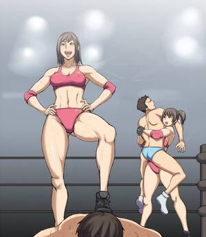 anime wrestling nude - Anime Mixed Wrestling
