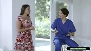 Frisky Nurses Porn Captions - Frisky nurse is visiting some of her patients at home and having sex with  many of them - Sunporno