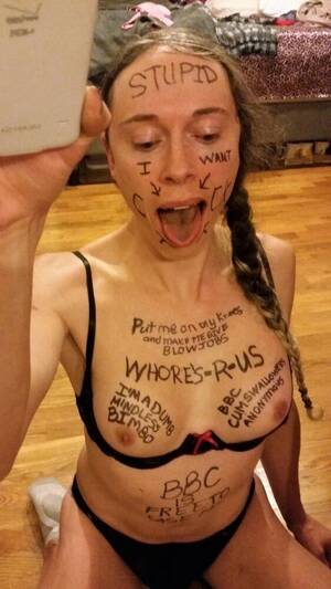 Blonde Body Writing Porn - Body writing / sluts with signs | MOTHERLESS.COM â„¢