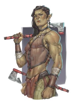 Female Elf Orc Porn - Comm] [Art] Female Orc / Half-Orc : r/DnD