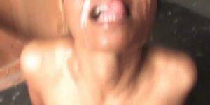 ebony bukkake bath - Black Girl Rubbing During Bukkake Bath - Tnaflix.com