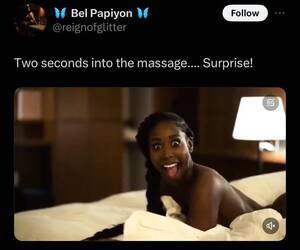 Massage Porn Mean - You know what's cumming next : r/BlackPeopleTwitter