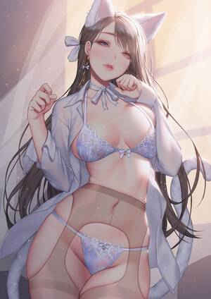Cat Lingerie Anime Porn - Cat girl in lingerie