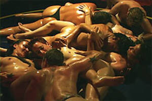 jello wrestling orgies - Take Her Down! Lesbian Erotic Oil Wrestling Party
