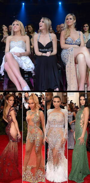 Dress Porn Stars - Porn Stars At The AVN Porn Awards VS Influential Celebrities At The MET  Gala - 9GAG