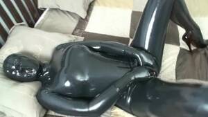Masturbation Latex - Black Latex Catsuit Encasement with Rubber Mask and Breathplay Masturbation  - Pornhub.com