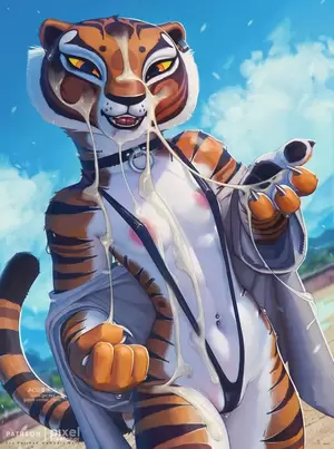 Anthro Tigress - pixelsketcher, dreamworks, kung fu panda, master tigress, black lips, black  nose - Image Doujin (Page 9)