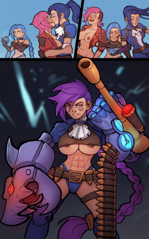 Fusion Porn - Jinx Rule Porn - Fusion, Ls, Vi, Jealous, Blue Eyes, Uniform - Valorant Porn  Gallery