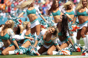 Cheerleader 18 Porn - share image. Miami Dolphins cheerleaders web page hacked by porn ...