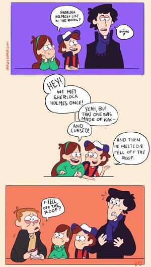 Gravity Falls Xyler Gay Porn - sherlock john watson johnlock gravity falls dipper pines mabel pines even  when I fanart for other fandoms. it's still Sherlock fanart gravitylock