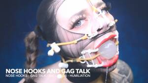 Nose Hook Porn - Nose Hook and Gag Talk - Freshie Juice - HD/MP4