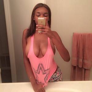 black chick big boobs selfie - Busty Black Girl Taking Selfie