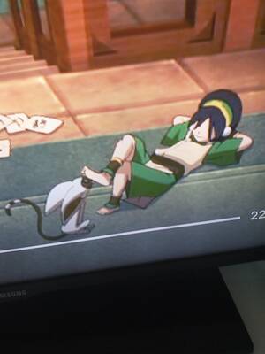 Avatar The Last Airbender Foot Porn - I'm rewatching the series for the second time and I just noticed Momo  licking Toph's foot. And look at her enjoying face! : r/TheLastAirbender