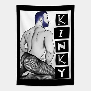 Kinky Gay Porn Drawings - Kinky (Art) - Gay - Tapestry | TeePublic