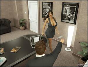 erotic office sex 3d art - Knockers 3D Secretary Office Sex Page 1