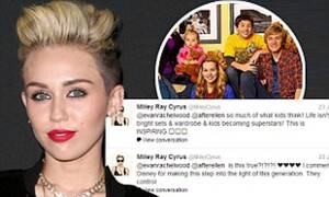 Disney Lesbian Porn Miley Cyrus - Miley Cyrus praises The Disney Channel for plans to introduce a lesbian  couple to TV show Good Luck Charlie | Daily Mail Online
