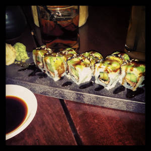 asian eel porn - TAO Angry Dragon Roll with Eel and Kabayaki Sauce-Tao Asian Bistro Las  Vegas,