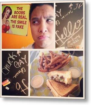 Cute Food Porn - me #chalkboard #food #foodporn #gay Metal Print by Chuck Oliva - Mobile  Prints