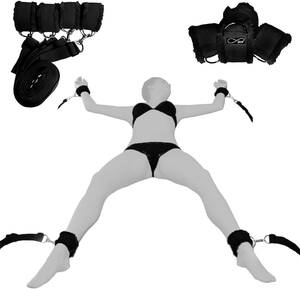 Black Bondage Sex Comics - Amazon.com: Bed Restraints for Sex with Adjustable Straps for Bondage and  BDSM (Furry) - Black by HappyNHealthy : Health & Household