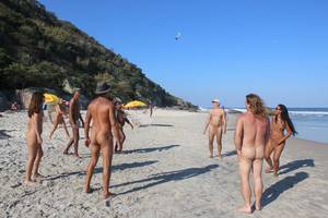 brazilian nudist copacabana beach videos - Nudists on Abrico Beach in Rio play Peteca a traditional Brazilian game  with a hand shuttlecock