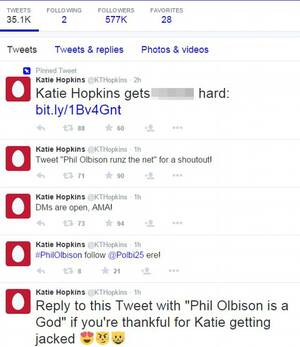 Cutiepiemarzia Porn Games - Katie Hopkins' Twitter account is attacked by hackers with 'sex tape  threat' | Daily Mail Online