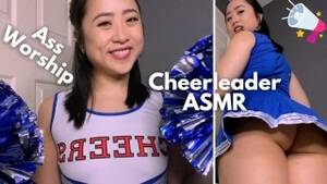cheerleader sitting upskirt - CAUGHT! Peaking Upskirt Cute Asian Cheerleader -ASMR - Pornhub.com
