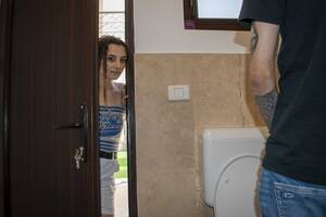 in public toilet room - Brunette Teen Fuck at Public Restroom | Amateur Couples VR Virtual Reality  Sex Movies