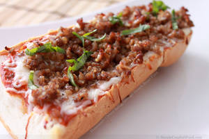 Homemade Italian Porn - Homemade Cheesy Italian Sausage French Bread Pizza