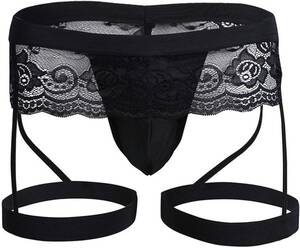 Male G String Porn - DHaey Men's Panties S-3XL Sissy Lace G-String Sexy Underwear Porn Jockstrap  Thongs Erotic Sexy Lingerie Male Sex Briefs Hot-Black-S-1pc : Amazon.co.uk:  Fashion