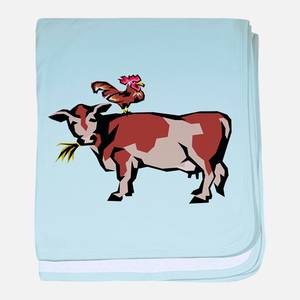 Baby Chicken Porn - Brown Chicken Brown Cow Infant Blanket