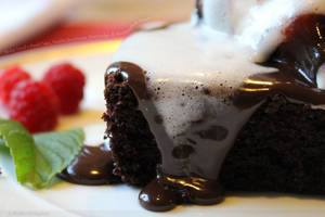 Hot Food Porn - Moist Devil’s Food Cake, Vanilla Ice Cream, Hot Fudge,